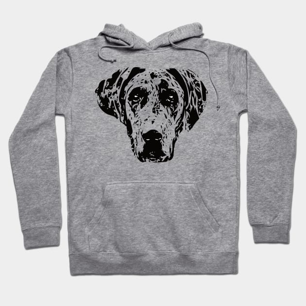 Great Dane Face Design - A Dane Christmas Gift Hoodie by DoggyStyles